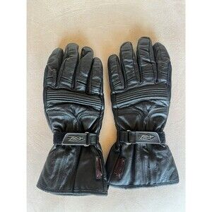 Power Tripp Women’s Black Motorcycle Leather Dry Tech Thinsulate Gloves SZ M